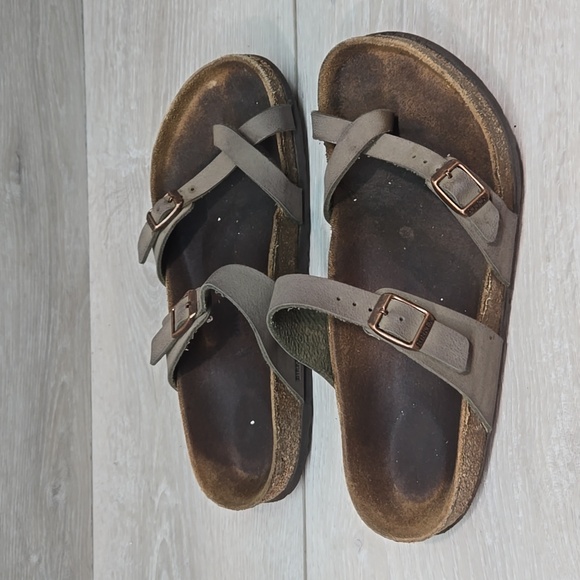 Birkenstock Womem Mayari Loop Toe Brown Strappy Sandals Flats Shoes Sz 39/8 Reg - Picture 2 of 12